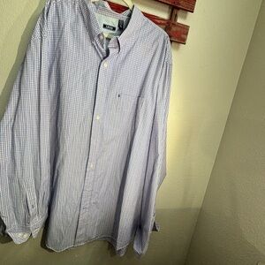 Izod Men's Light Blue Gingham Shirt